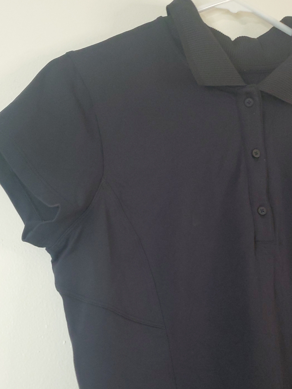 Lululemon Black Short Sleeve Polo Mini Dress Size S/M Golf Prep Sporty - Picture 4 of 13